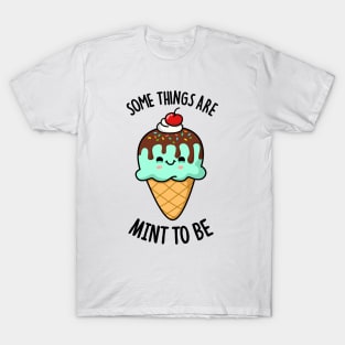 Some Things Are Mint To Be Cute Ice Cream Pun T-Shirt